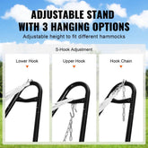 Steel Hammock Stand 550lbs Capacity Hammock Frame Fits 7.5-13.5ft Hammocks